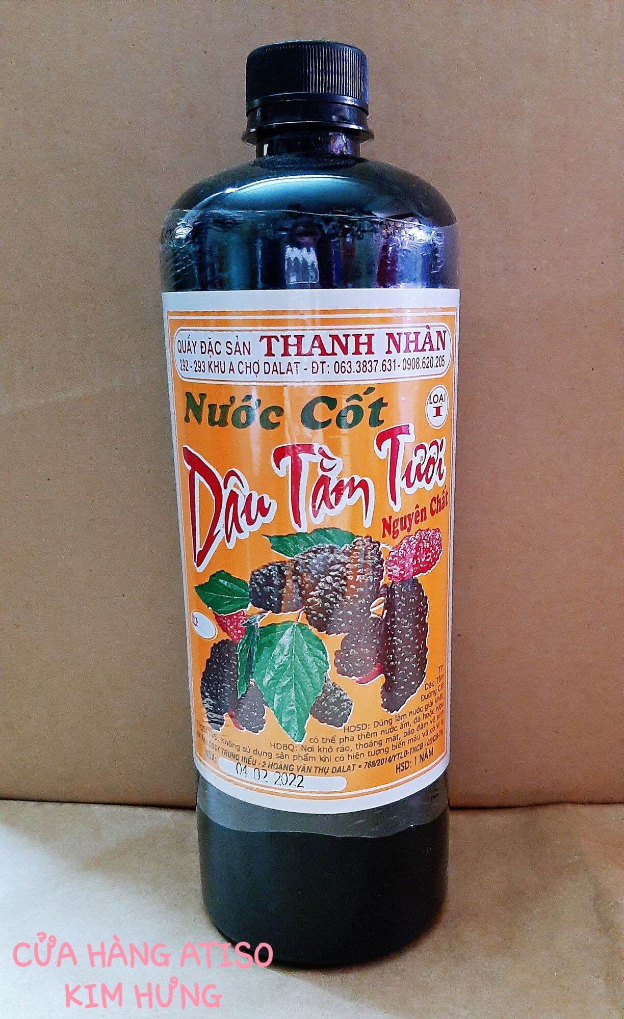 Nước cốt dâu tằm không chất bảo quản, không hương liệu.