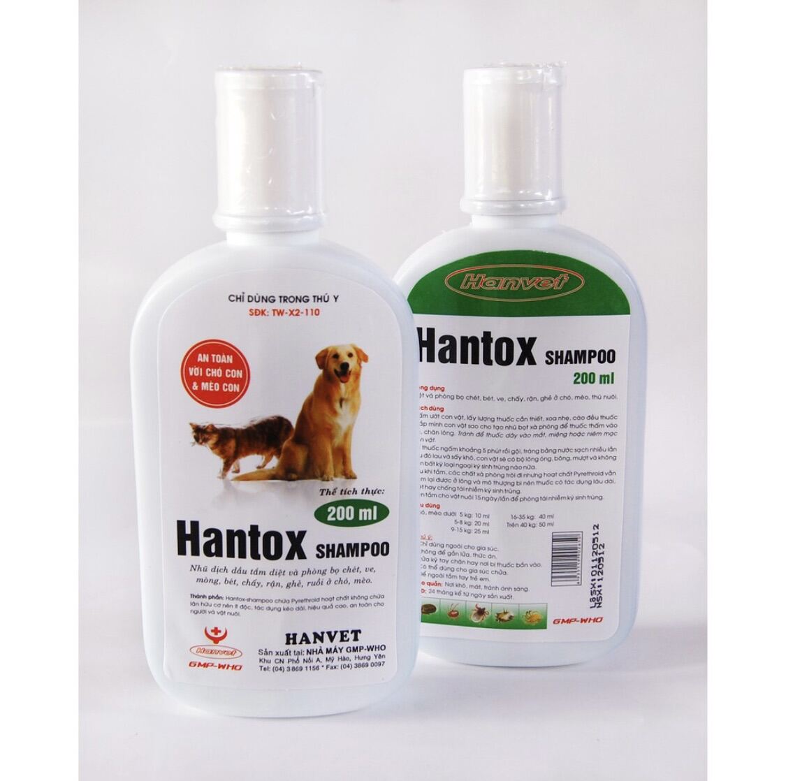 Sữa Tắm Hantox Shampoo 200ml Dành Cho Chó Mèo
