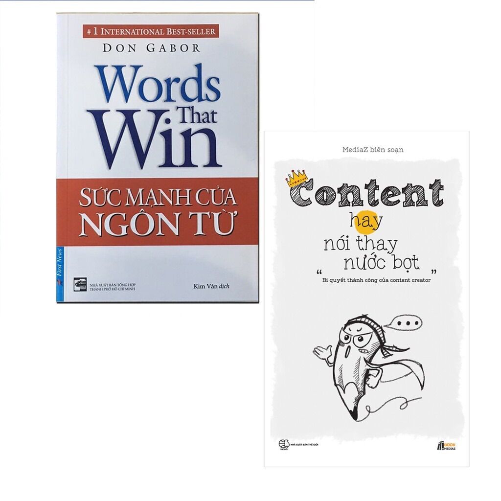 Combo sách sức mạnh của ngôn từ + content hay nói thay nước bọt