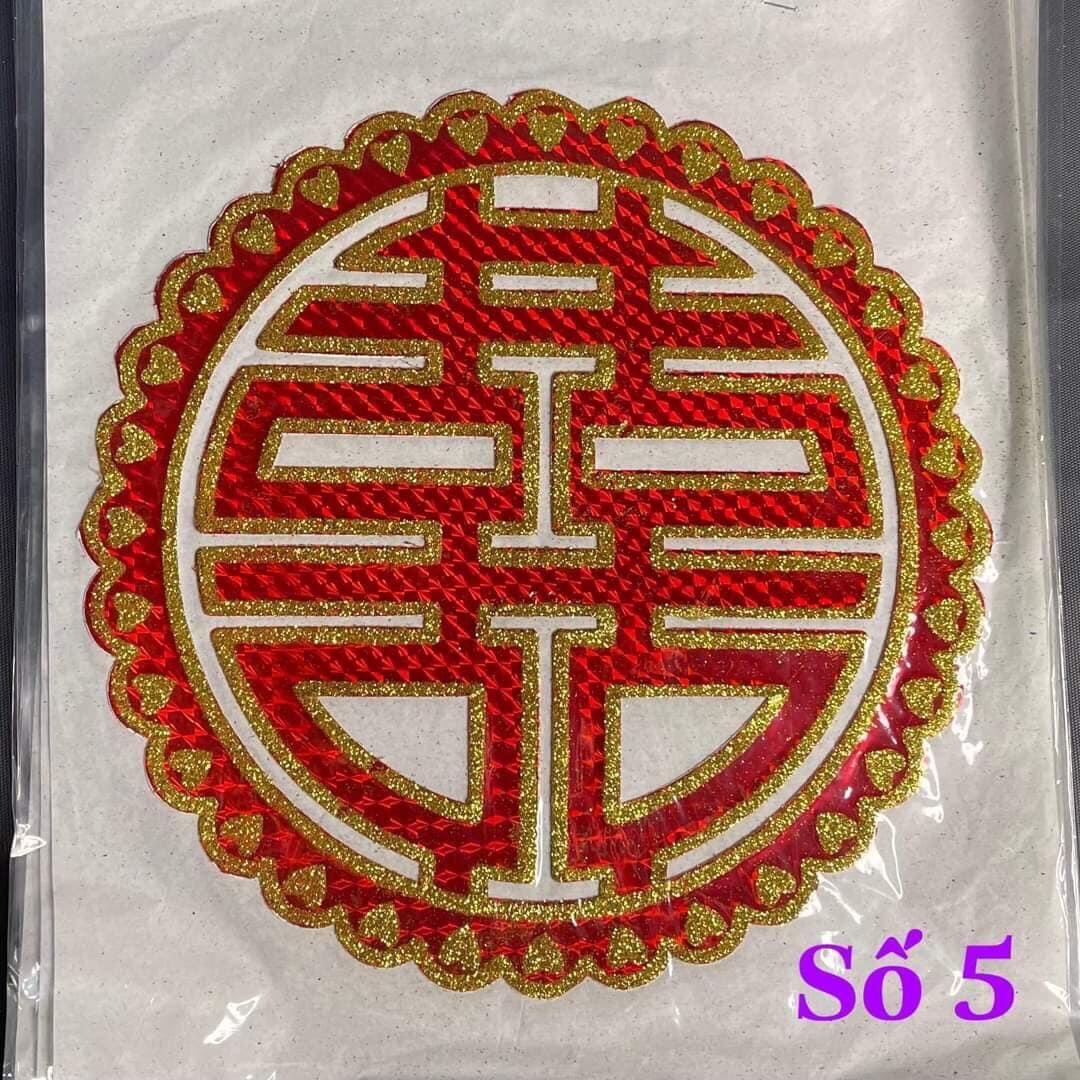 Chữ Hỷ dán xe đám hỏi, đám cưới