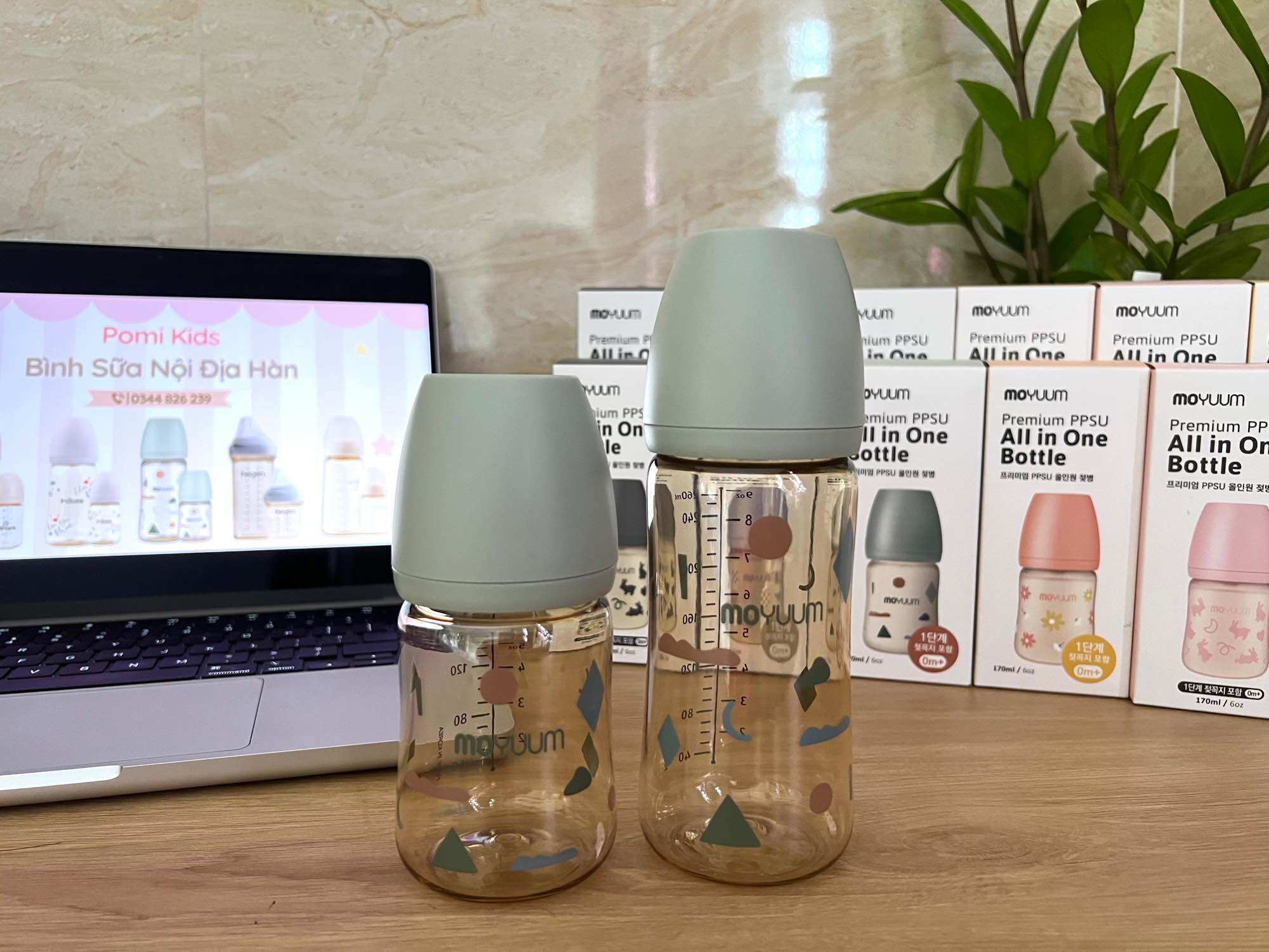 Bình sữa Moyuum 170ml/270ml chính hãng Hàn Quốc ( được chọn núm)