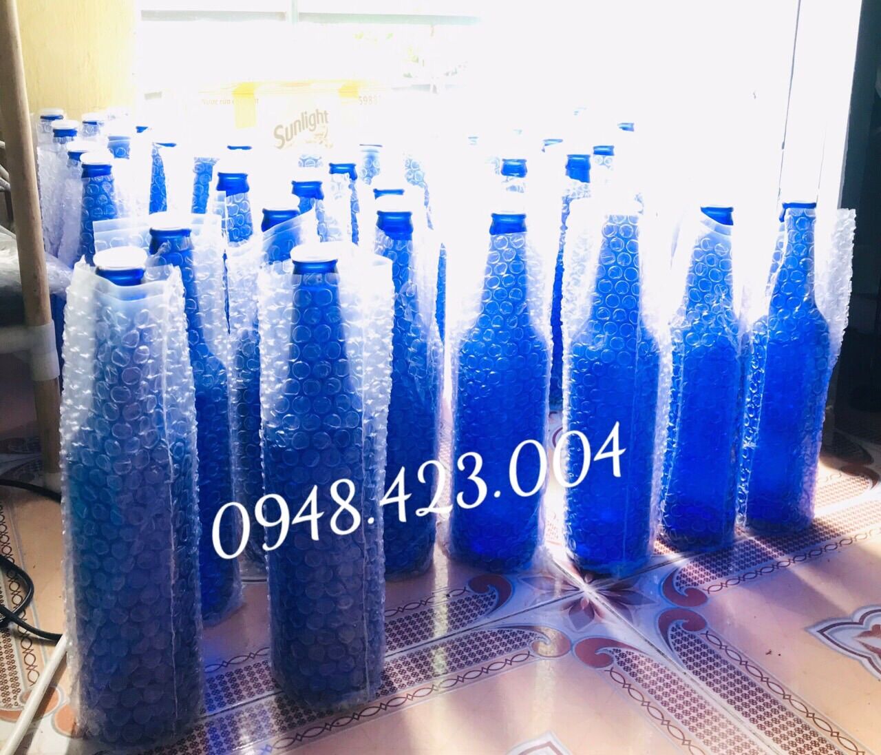 Chai Thuỷ Tinh Xanh Dương 500ml