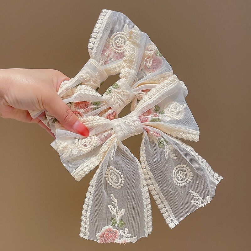 Kẹp Tóc Nữ Nơ Phối Ren Cổ Điển