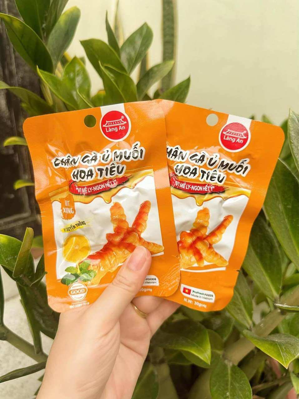 Combo 10 chân gà rút xương ủ muối hoa tiêu Làng An 30gr
