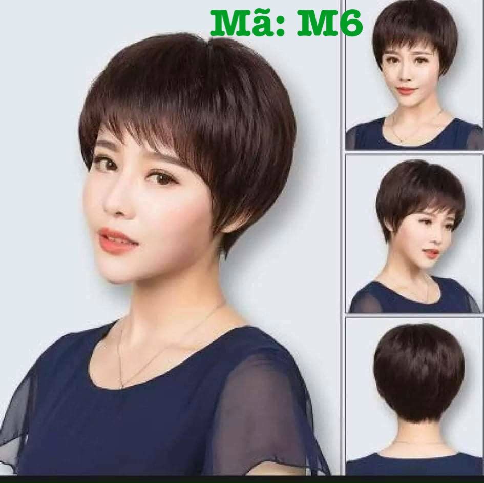 Tóc Giả Nữ Ngắn Trung Niên Sang Trọng Hàn Quốc 🔸Bichngocvic' s Shop