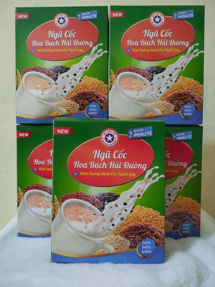 COMBO 5 hộp ngũ cốc dinh dưỡng tăng cân chính hãng Hoa Bạch Hải Đường