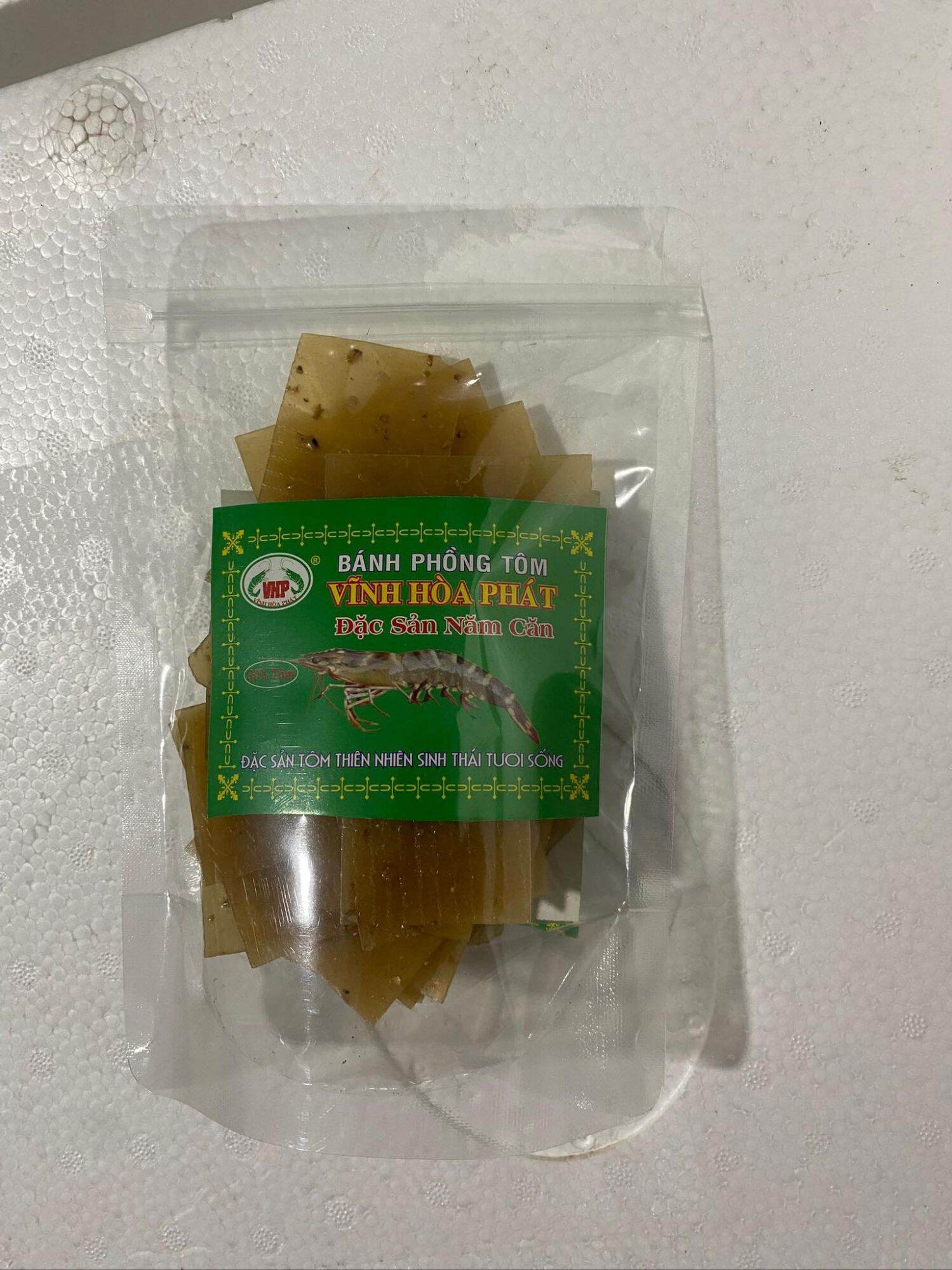 Bánh phồng tôm năm căn vĩnh hòa phát đặc biệt 30% thịt tôm