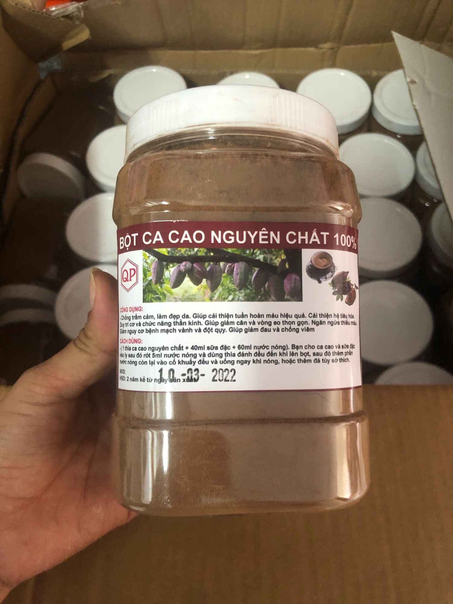 Ca cao đắk lắk loại 1 hộp 500g