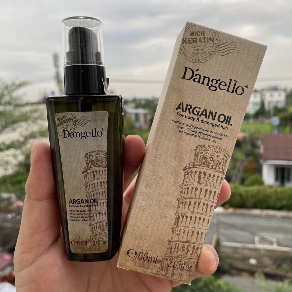 Tinh dầu dưỡng tóc hư tổn argan oil dangello 60ml