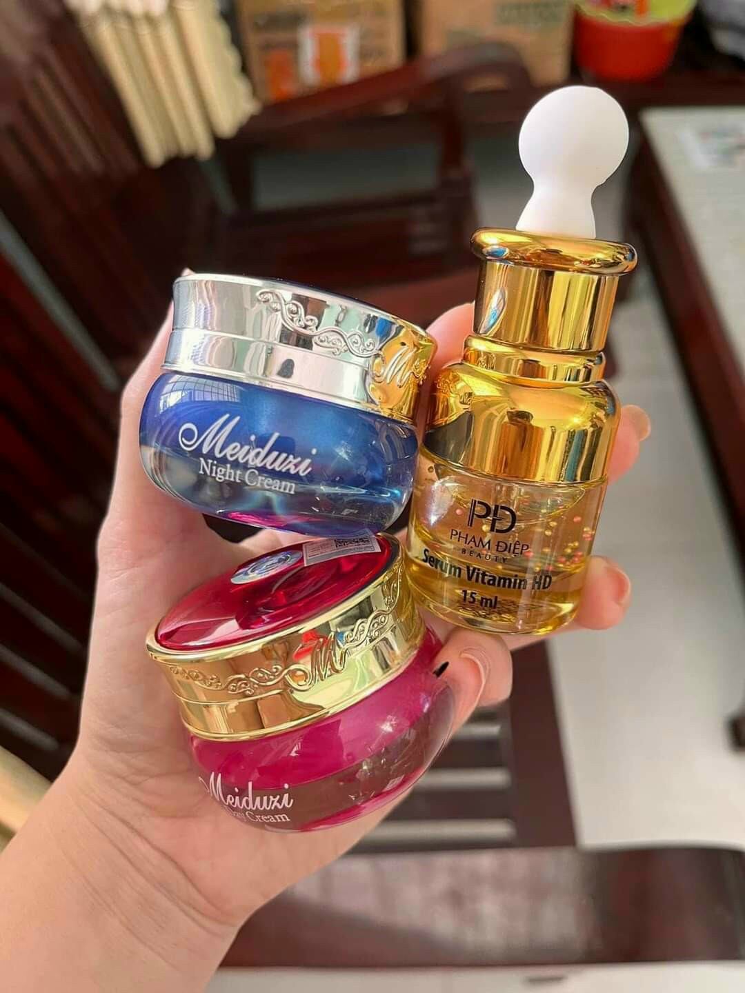 Combo Kem Dưỡng Trắng Da Meiduzi Giảm Nám Sạm 20g