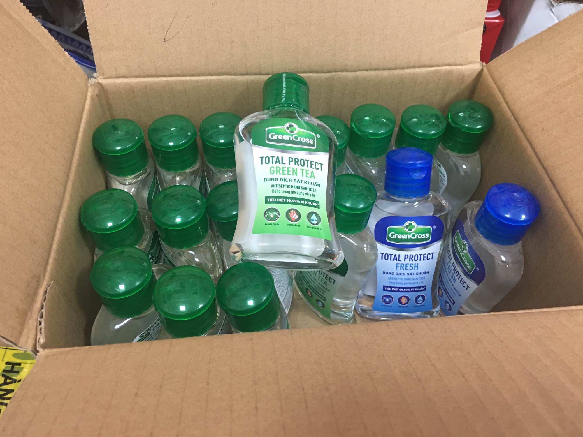 Nước Rửa Tay khô Green Cross hương trà xanh 100ml