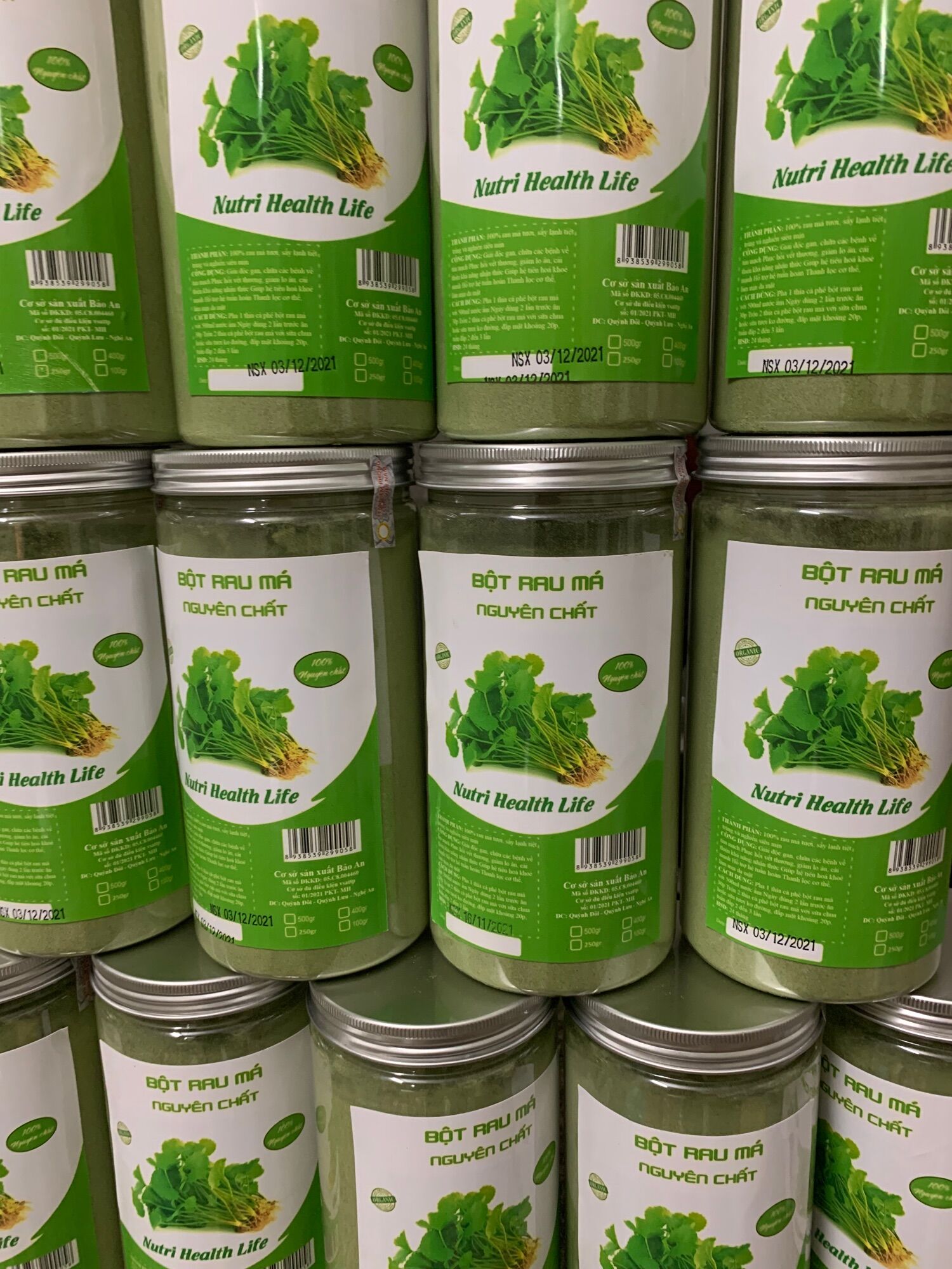 Bột rau má nguyên chất 500g