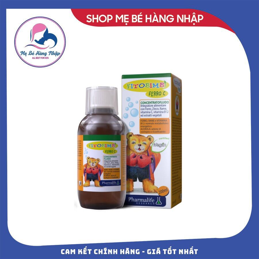 Siro tăng đề kháng Fitobimbi Ferro C bổ súng sắt, kẽm Vtm C