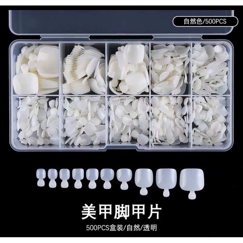 Móng úp chân ngắn - hộp 500 móng đủ số