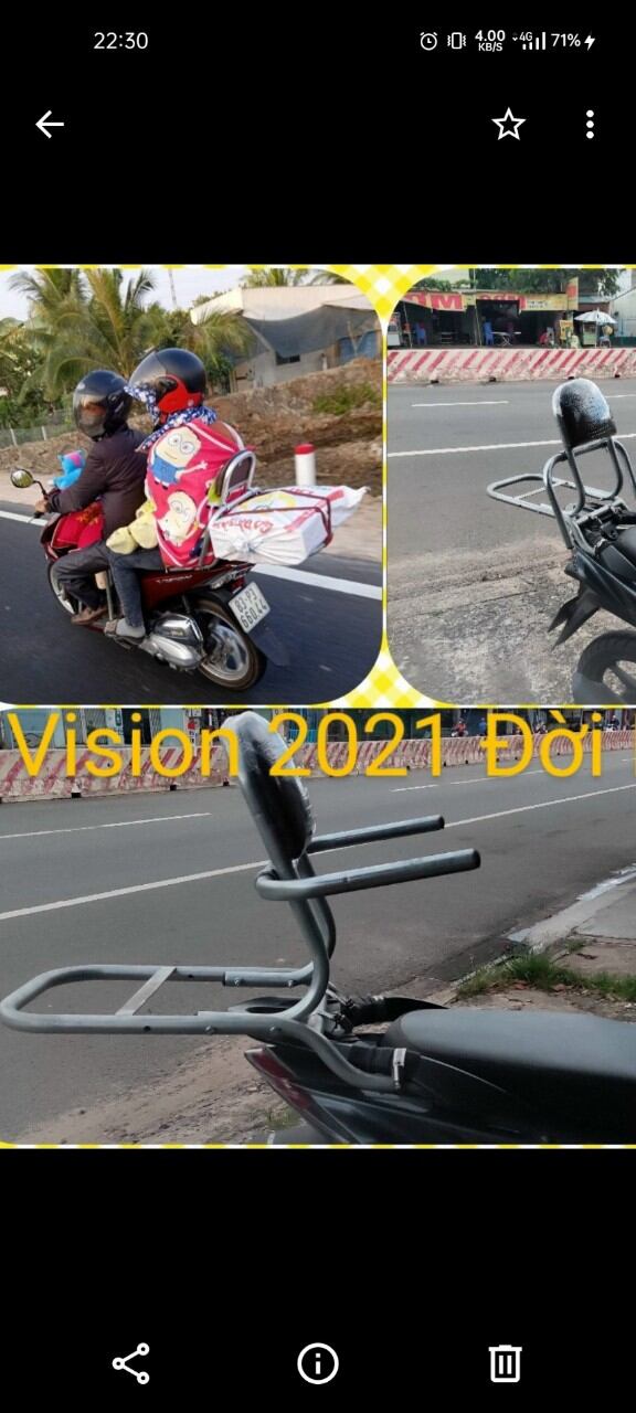 Baga lắp cho xe vision đời 2021, 2022 phiên bản thể thao dùng chung