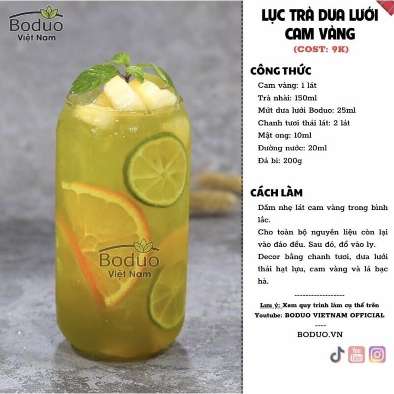 Mứt dưa lưới Boduo hộp 1,3kg