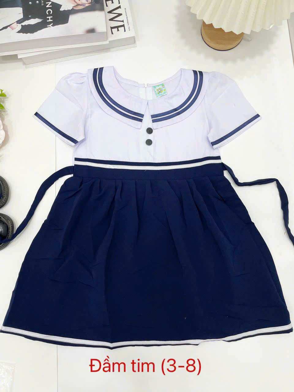 Váy đầm liền cấp 1 tiểu học 14-27 kg