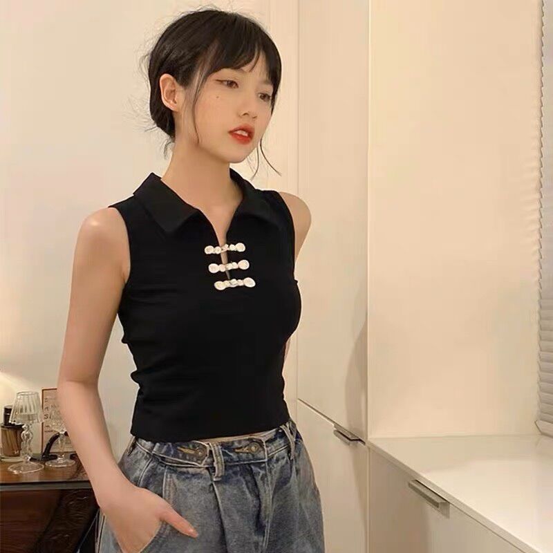Áo croptop cổ bẻ dáng tàu Bg