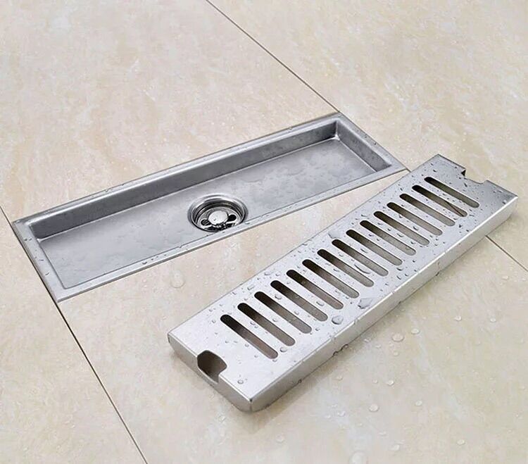 Thoát sàn phiễu thoát sàn dài 20cm - 30cm inox 304 cao cấp