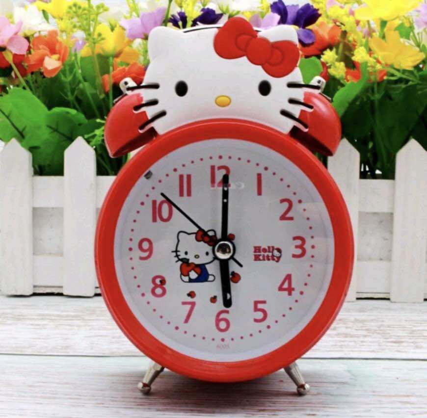 Đồng Hồ Báo Thức Helokitti Có Đèn Chuông Lớn