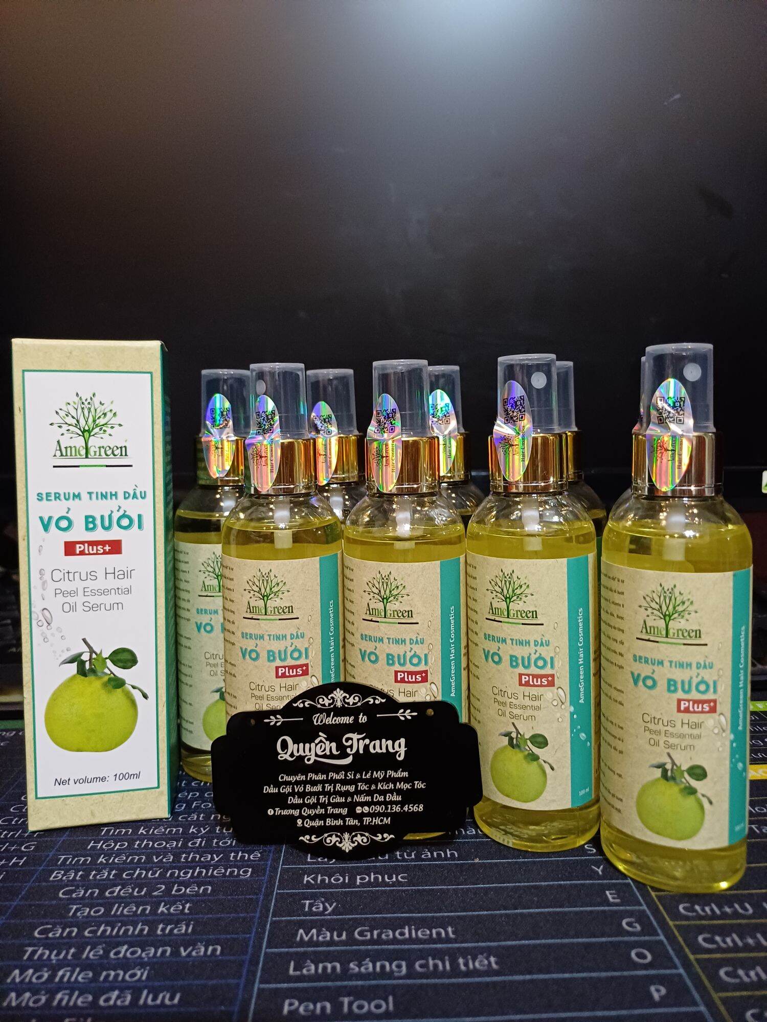 Serum tinh dầu vỏ bưởi nuôi dưỡng và kích thích mọc tóc amegreen