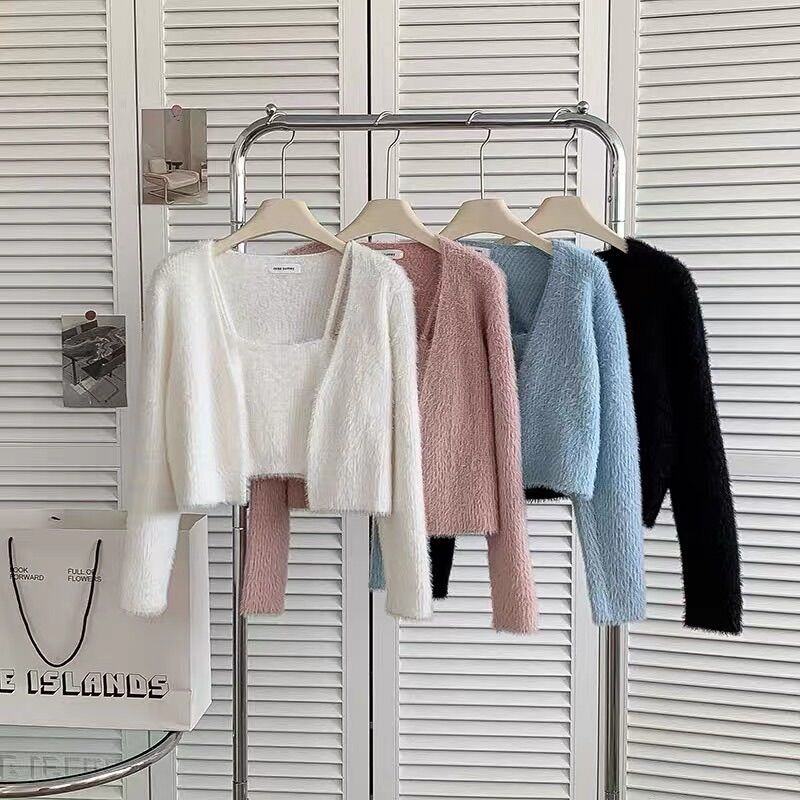 Set áo len lông thỏ siêu mềm mịn hàng quảng châu