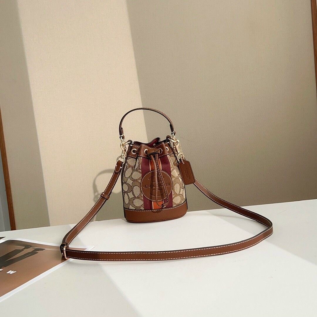 Túi C0ACH Mini Bucket Da Thật siêu xinh
