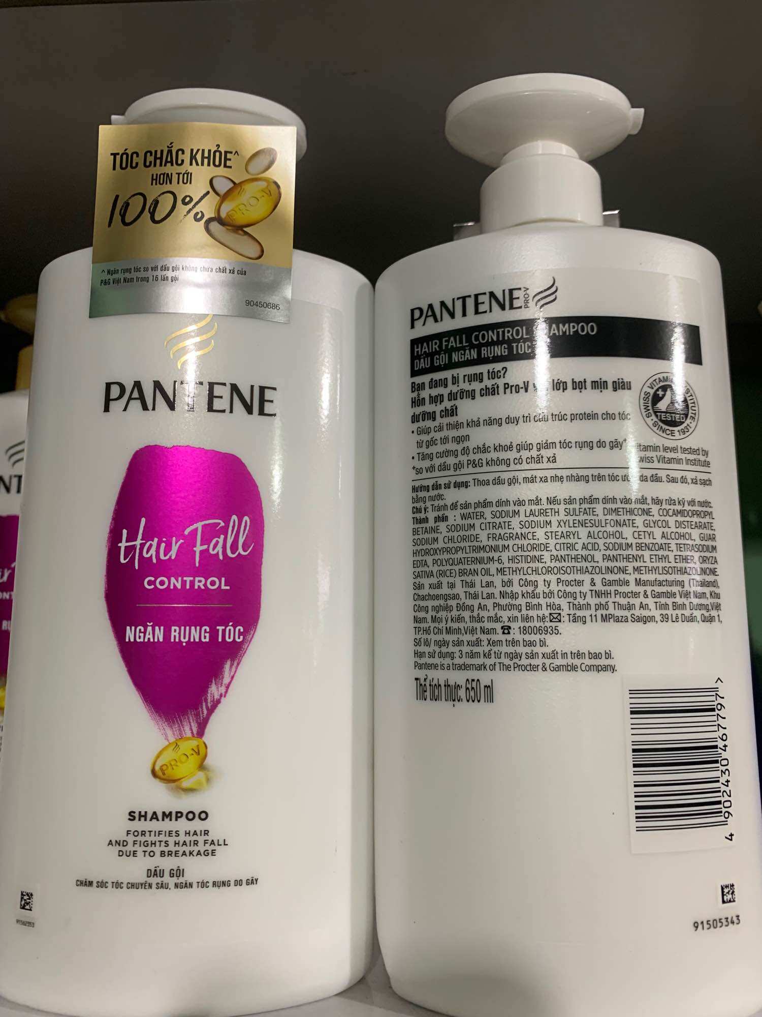 Dầu gội Pantene ngăn rụng tóc chai 650ml mới