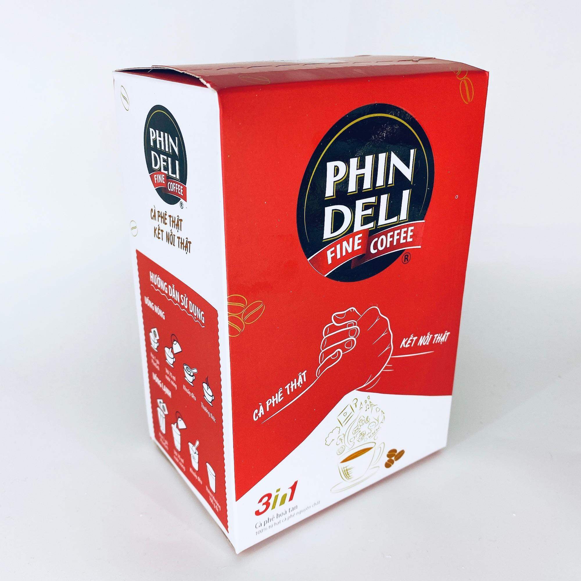 CÀ PHÊ HÒA TAN ĐẬM ĐÀ ] Hộp 18 gói (306g) cà phê thật phin 3 in 1 hòa tan PHIN DELI FINE COFFEE ( Date mới 12 tháng)-[ 12.12 Hot Deals