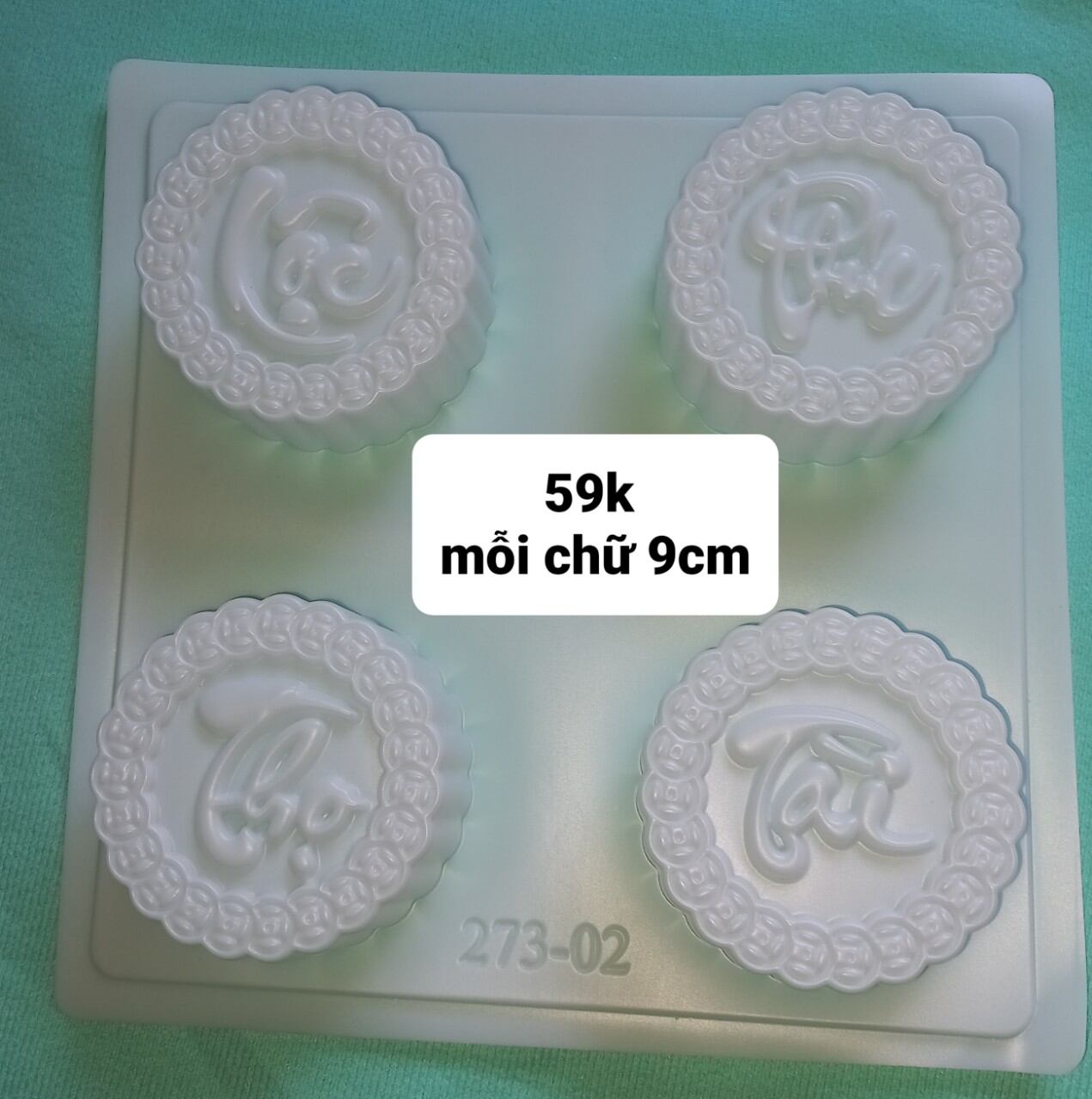 Khuôn rau câu phúc lộc thọ tài 9cm