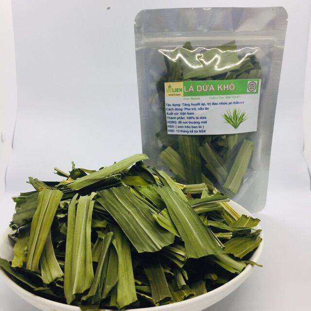 Lá nếp, lá dứa khô thơm tự nhiên túi 200g