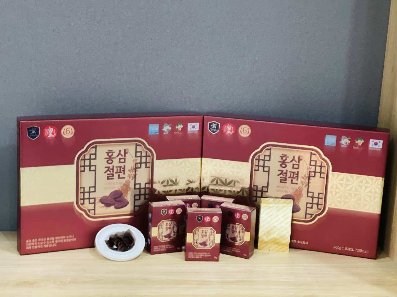 Hồng sâm thái lát ginseng king hàn quốc hộp 200g