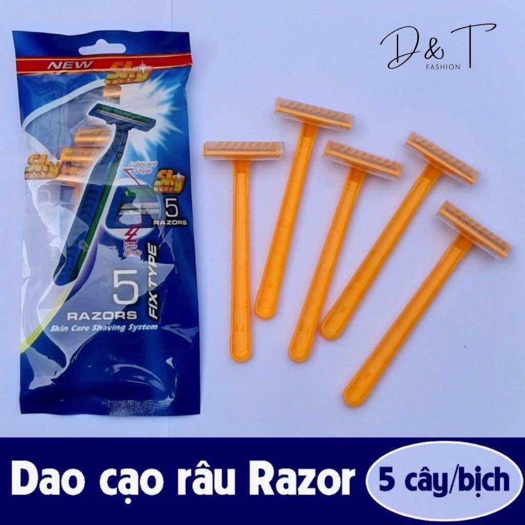 Combo 5 cây dao cạo râu 2 lưỡi Razors