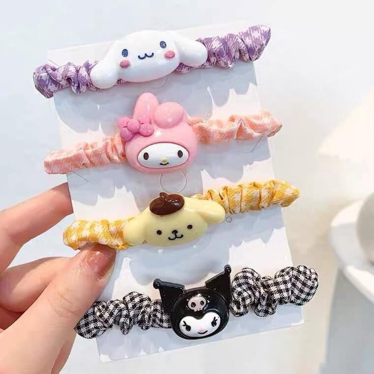 cột tóc nhúng kiểu hoạt hình dễ thương