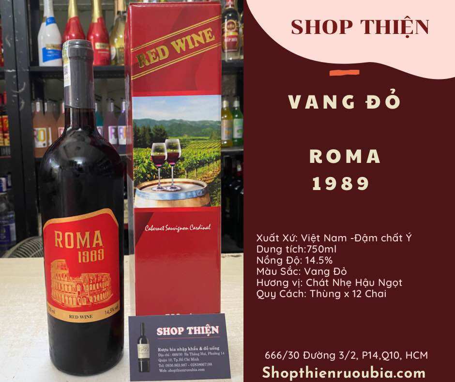 Roma Red Wine 1989 14.5% 750ml