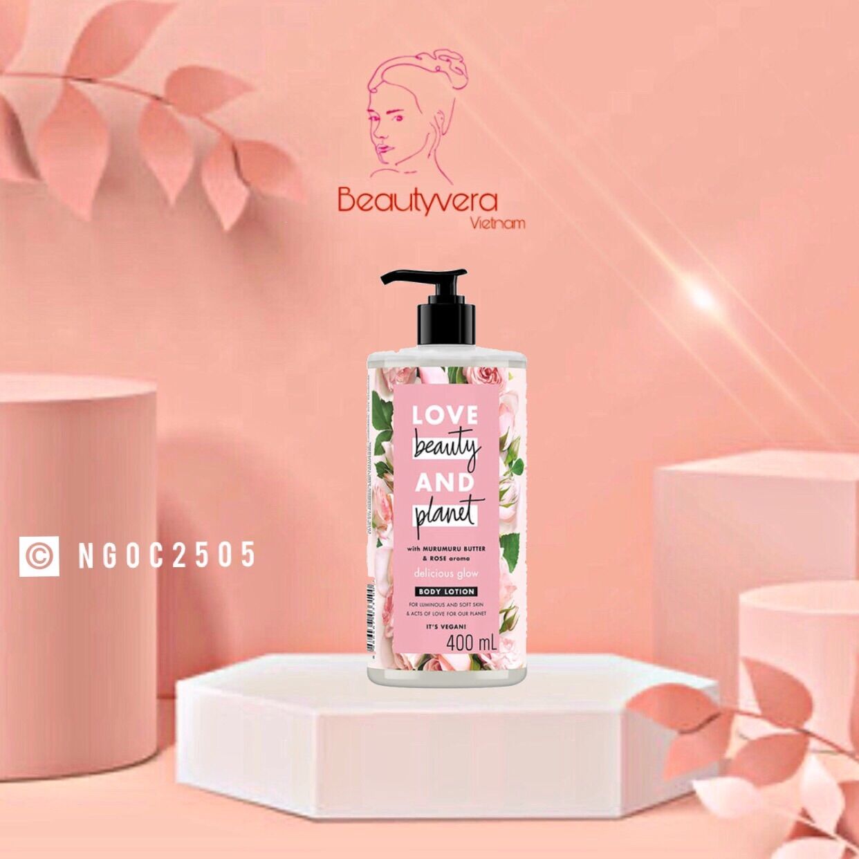 Sữa dưỡng thể làm sáng da Love Beauty and Planet Delicious Glow 400ml sản phẩm đa dạng chất lượng tốt đảm bảo an toàn sức khỏe người dùng