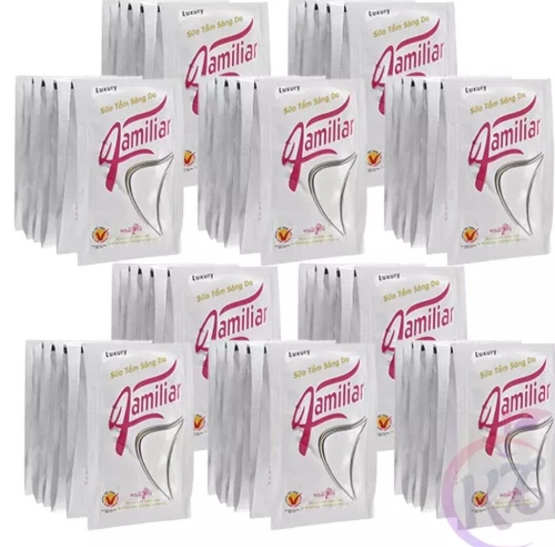 Combo 10 dây sửa tắm sáng da ngựa familiar 5ml_12gói/dây