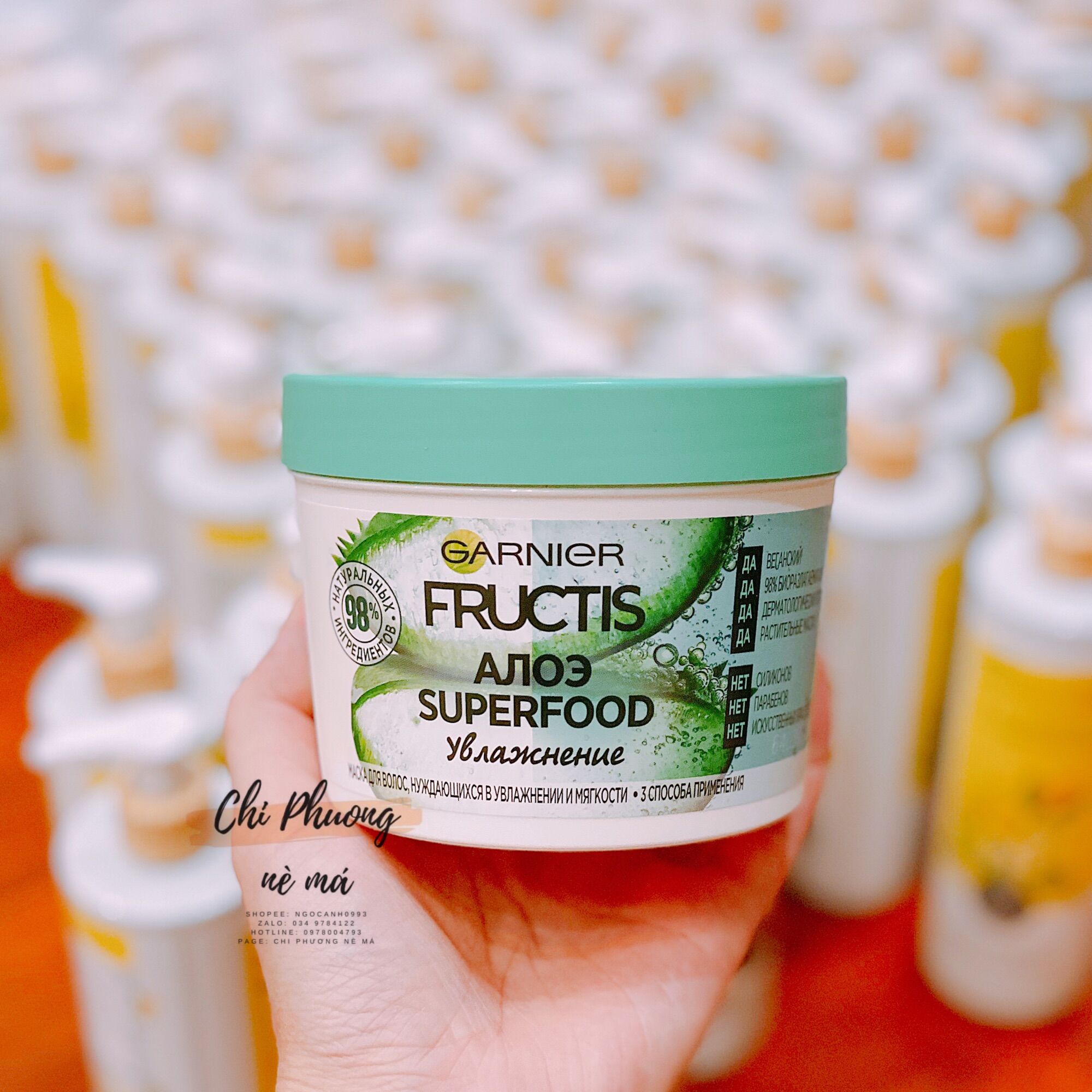 Ủ TÓC GARNIER FRUCTIS SUPERFOOD 390ML (BILL NGA)