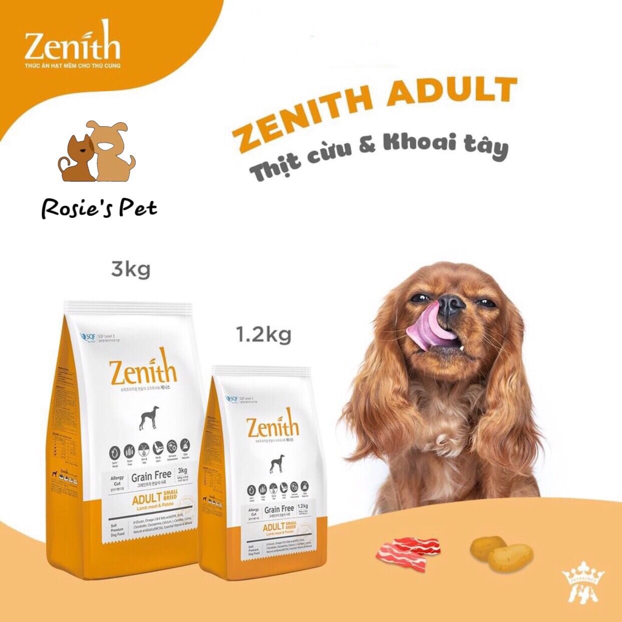 Thức ăn hạt mềm Zenith cho chó