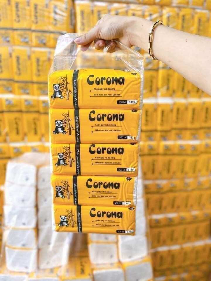 khăn giấy corona gói 500 tờ