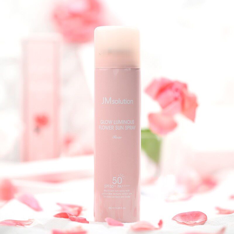 JMSOLUTION Xịt Chống Nắng Hoa Hồng JM Solution Glow Luminous SPF50+PA++180ml