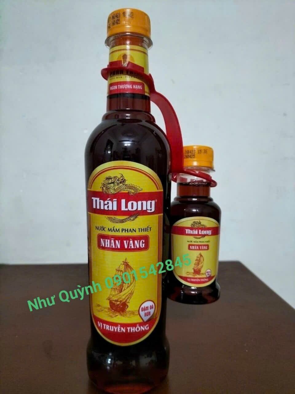 Nước mắm cá cơm nhãn vàng thái long loại ngon mẫu mới 500ml