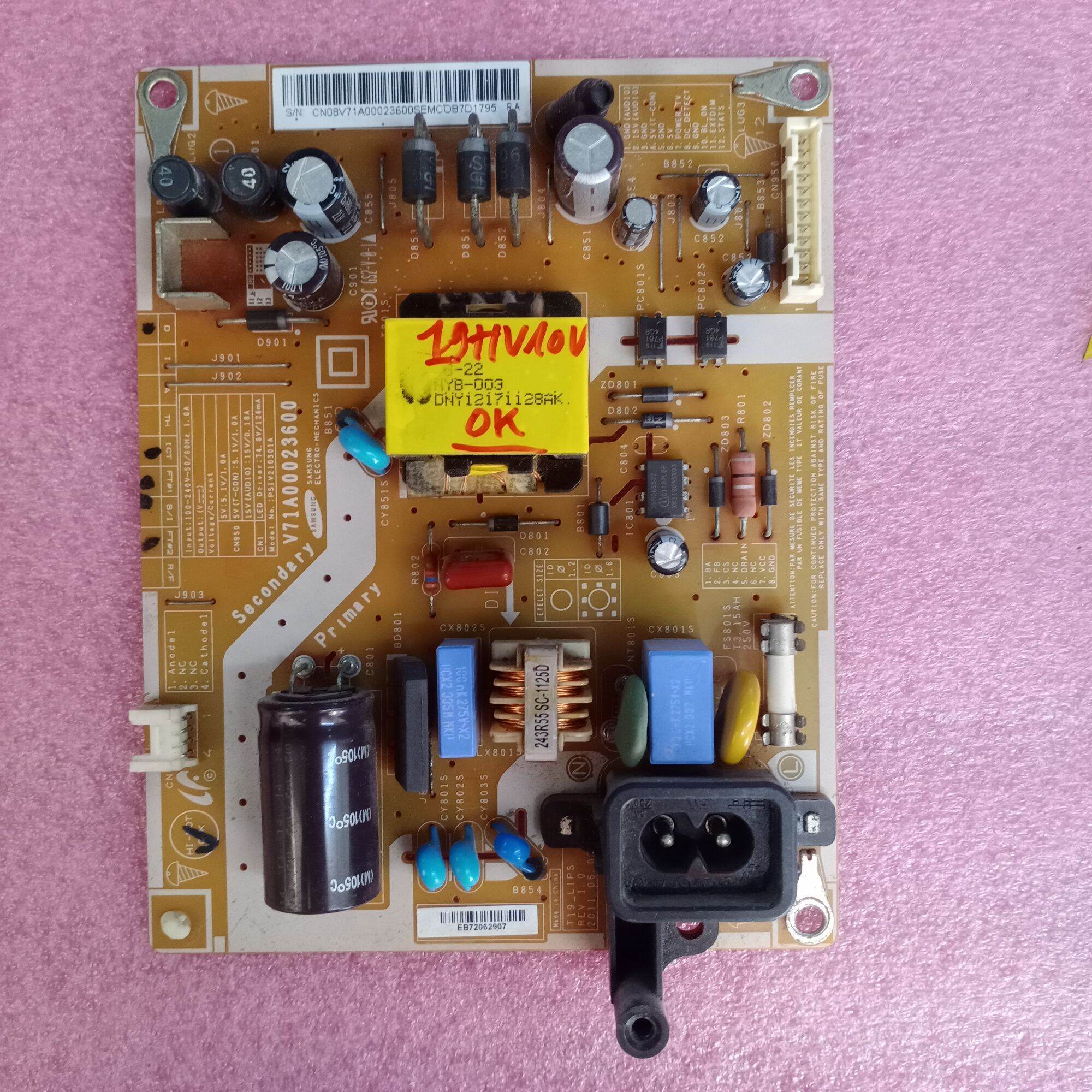Bo mạch tivi Toshiba 19HV10V,bo xử lý, khiển, nguồn,main chính, chủ, mắt nhận