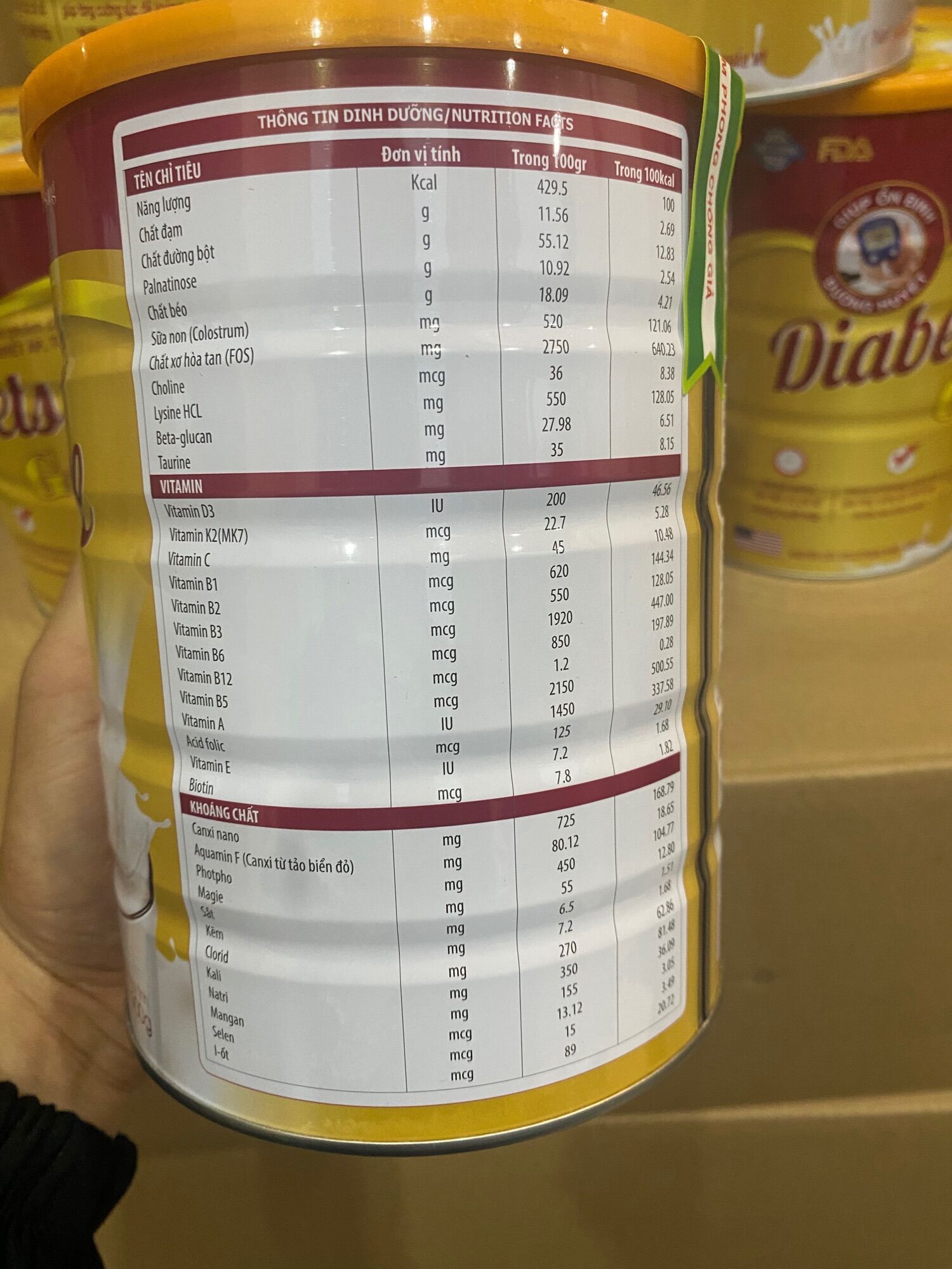 (HÀNG CHÍNH HÃNG )Sữa Tiểu Đường DIABETS CARE GOLD…Tím ( lon 900g date mới sản xuất 2025)