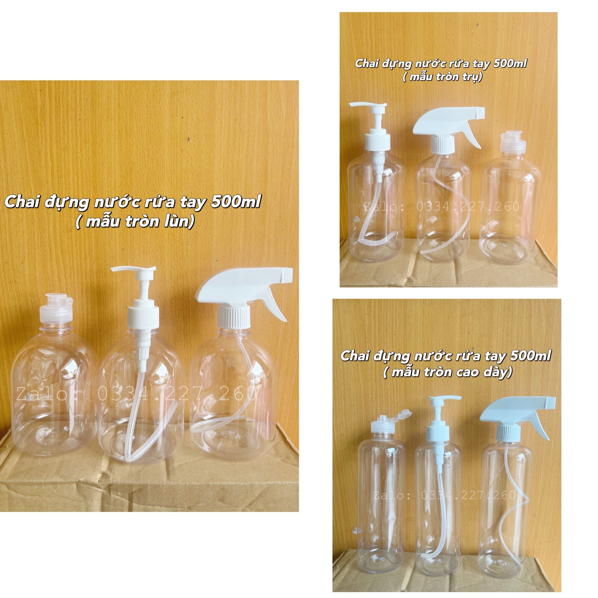 Chai nhựa đựng nước rửa tay 500ml, chai chiết mỹ phẩm, bình chiết nước rửa tay, chai đựng dầu gội, nước rửa chén