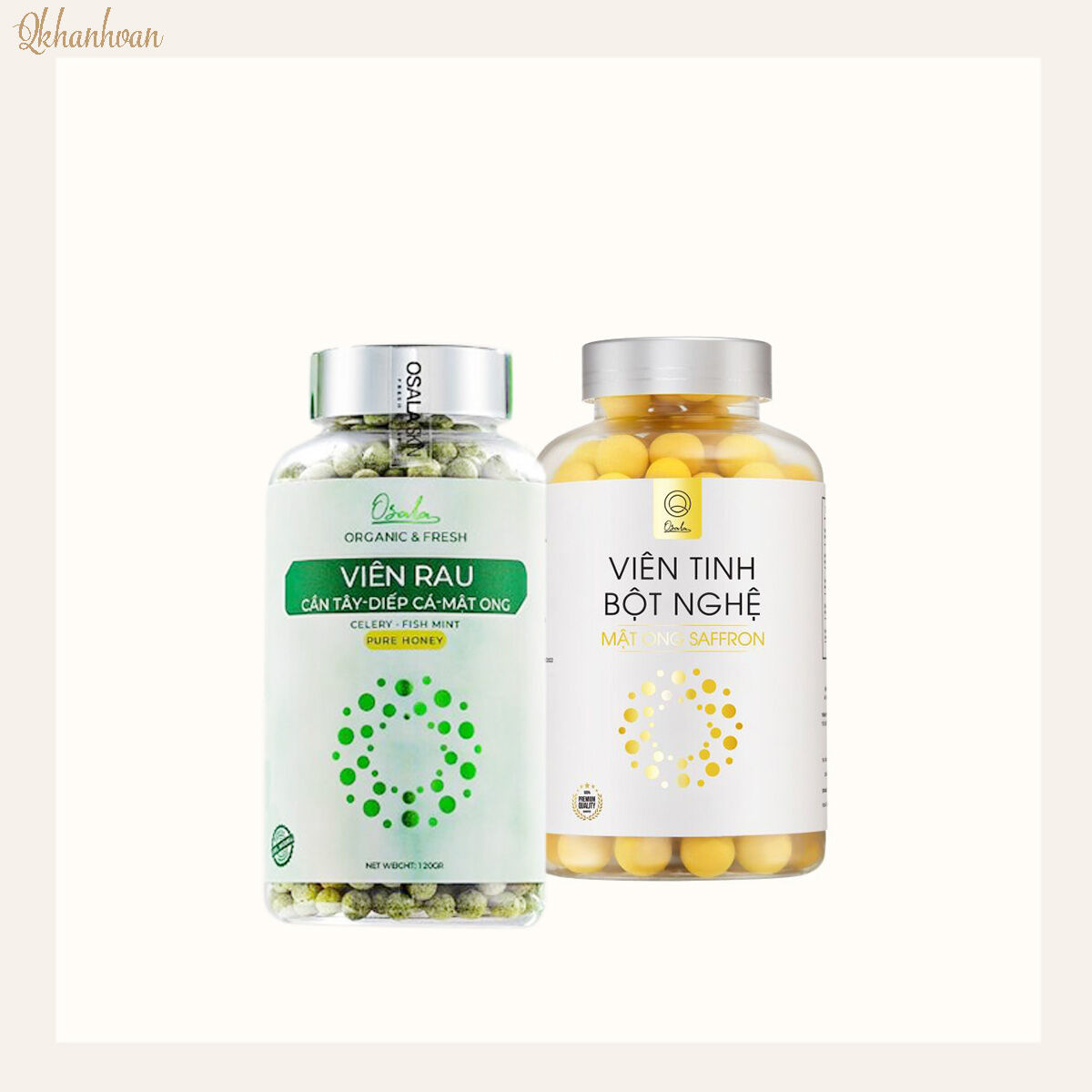 Combo Viên Rau Cần Tây và Viên Nghệ Osala