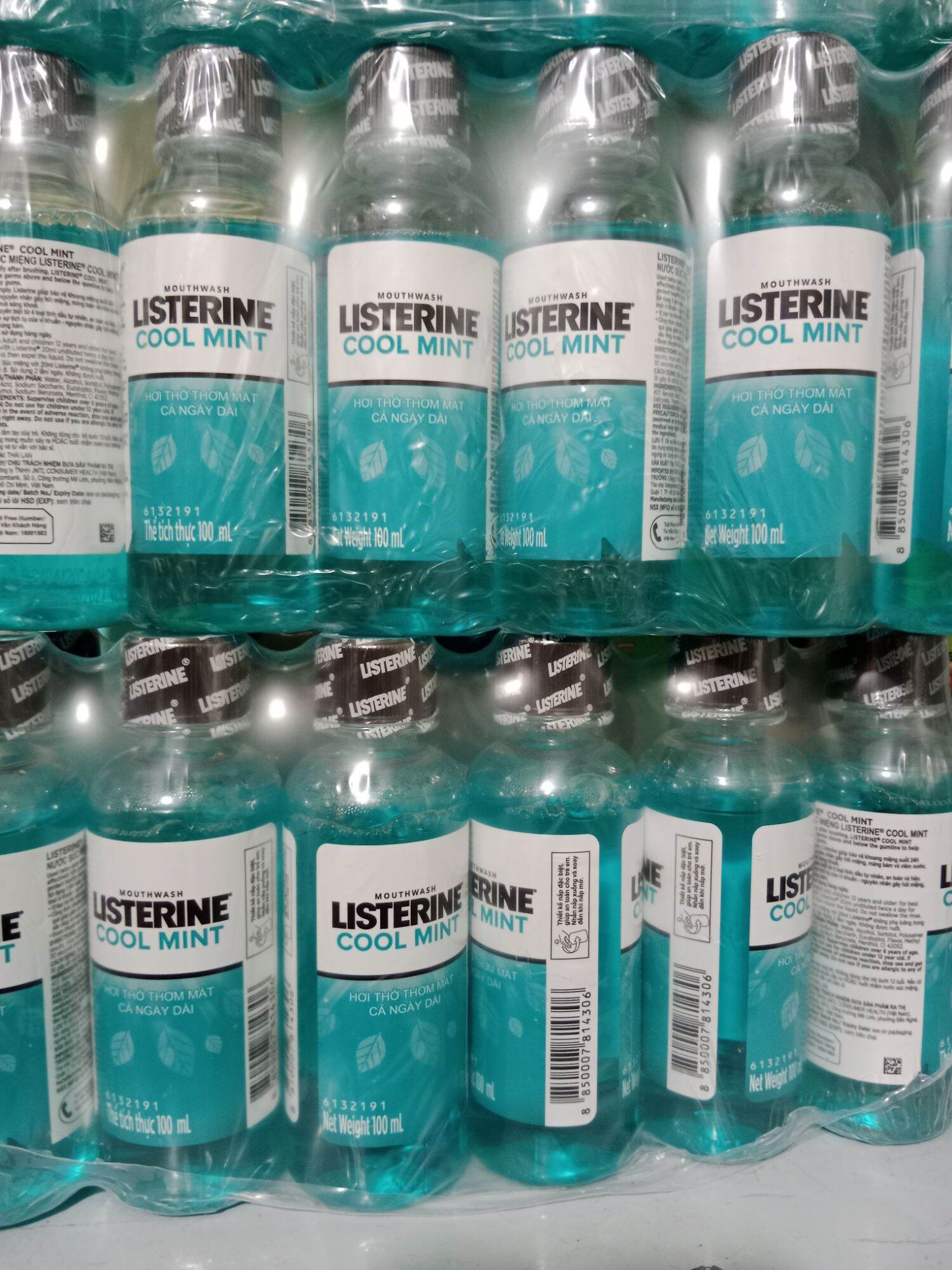 Nước súc miệng listerine Coolmit Cay The Mát 100ml