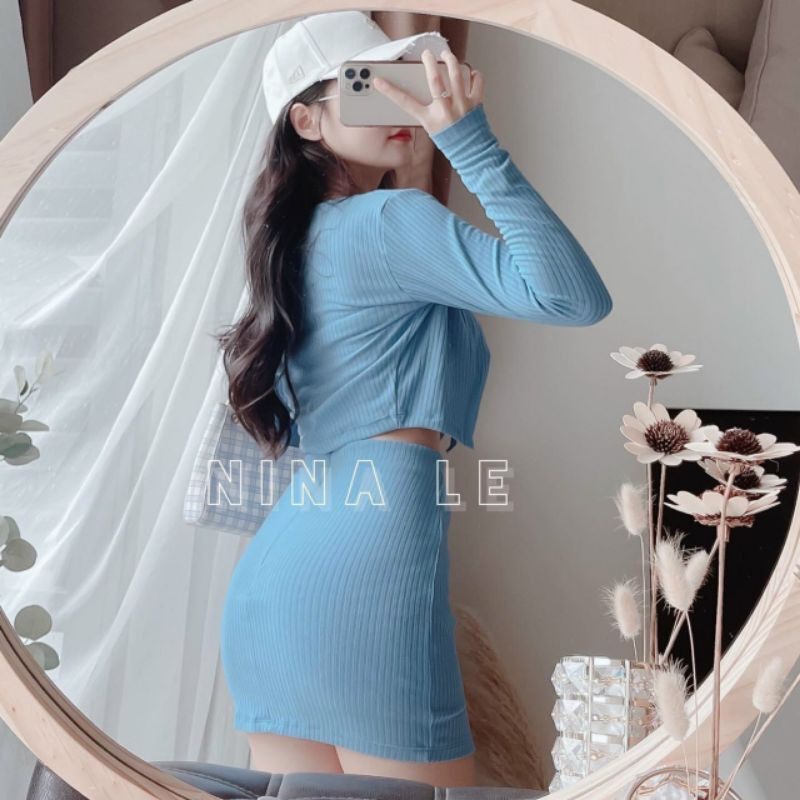 Sét 3 in 1 vải thun gân
