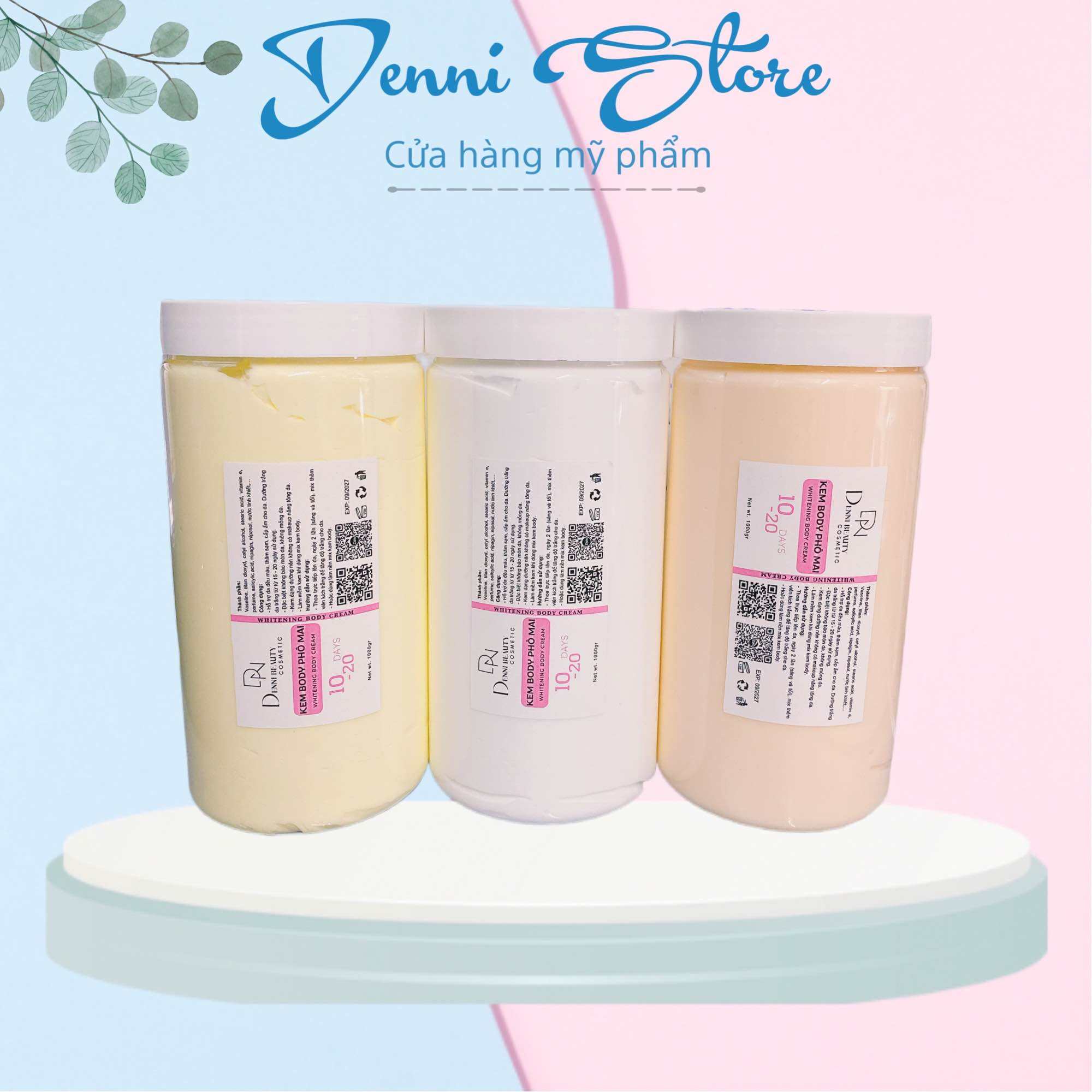 Hộp kem body dưỡng trắng da 1kg