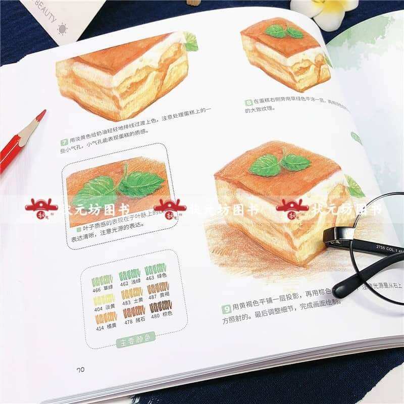 Artbook dạy vẽ đồ ăn bằng chì màu